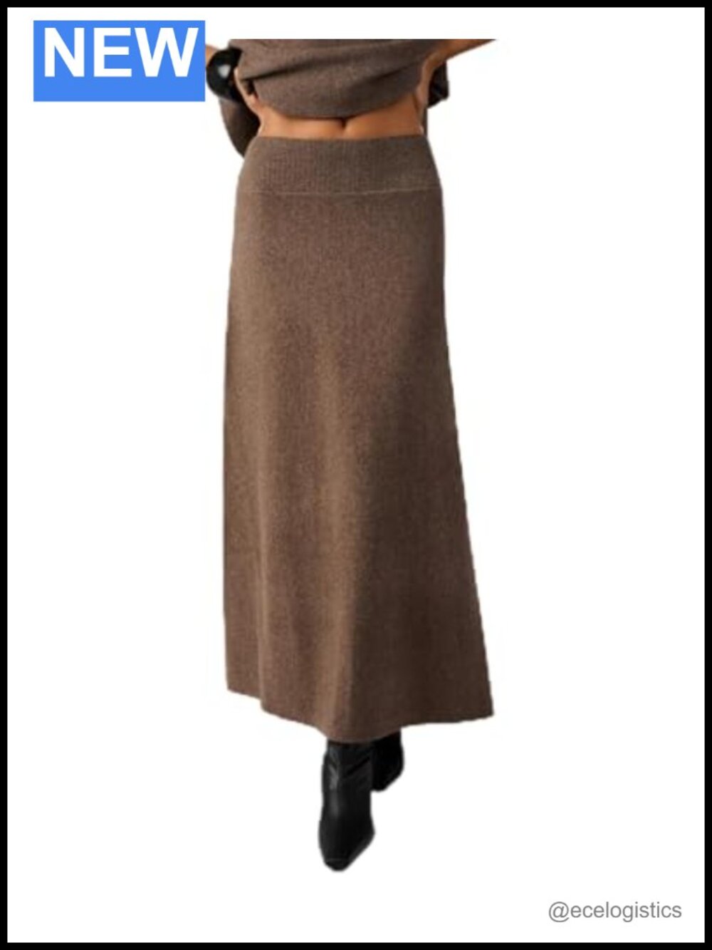 WEWOREWHAT Sweater Skirt Midi Pull On Womens Fall Holiday